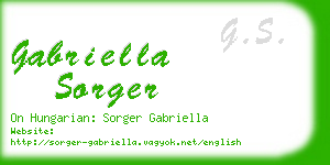 gabriella sorger business card